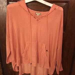 Eyeshadow XL muted coral crochet lace thin summer